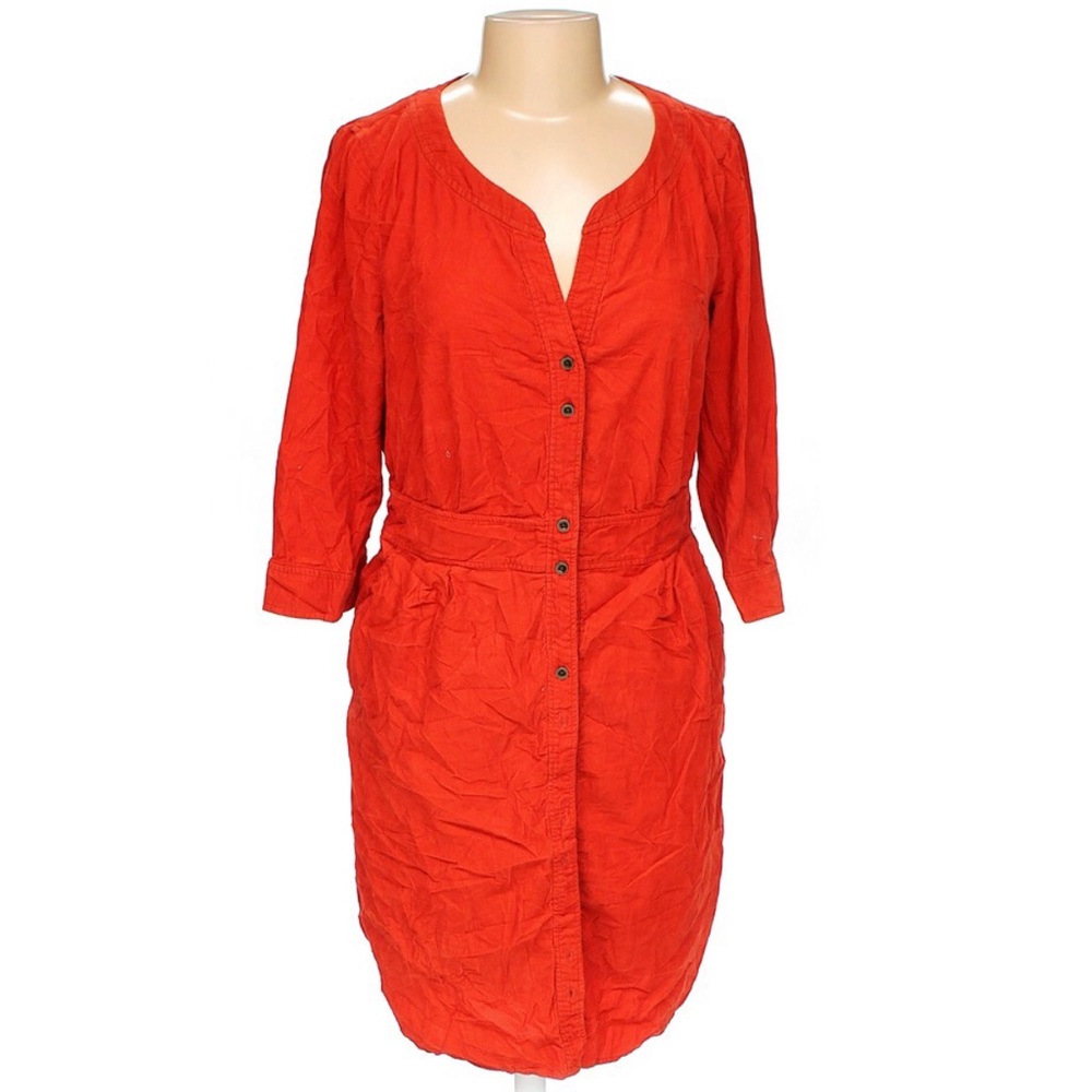Maeve Orange Corduroy Dress